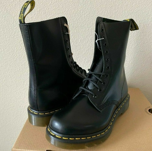 DR MARTENS NERO Pelle Stivali 10 Occhielli Taglia 6UK Steel Toe Caps EUR  52,67 - PicClick IT