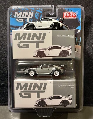 Bundle MINI GT Toyota GR86 LB Nation Liberty Walk weiß (#769) - Standard&CHASE!
