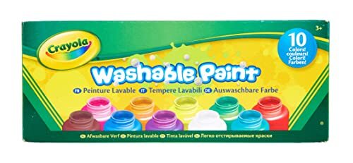 Crayola Washable Kids Paint Set, Classic Colors, 10 Count