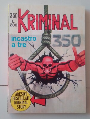 KRIMINAL N.350 INTERLOCKING THREE HORNS original 1972 magnus & romanini WITH STICKERS