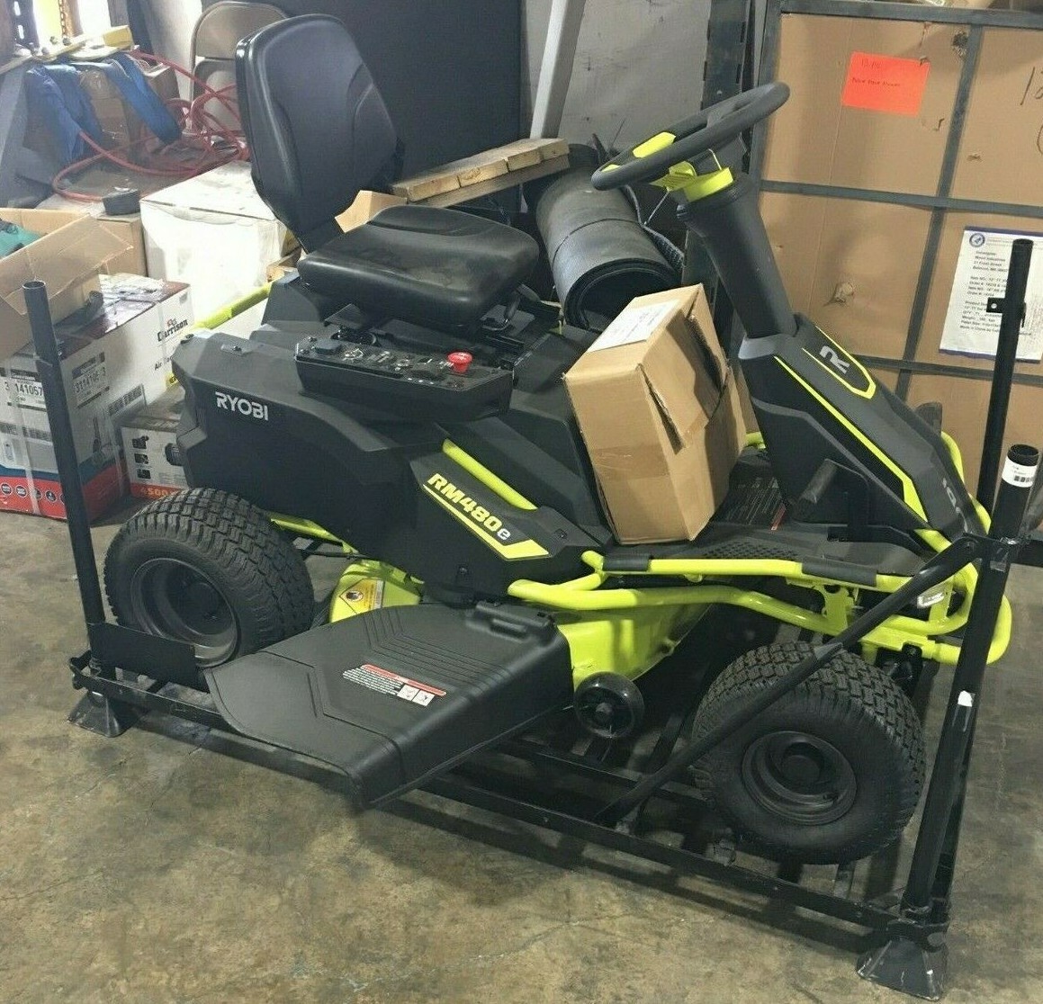 RYOBI ELECTRIC RIDING LAWN MOWER RM480E find the best deals at the