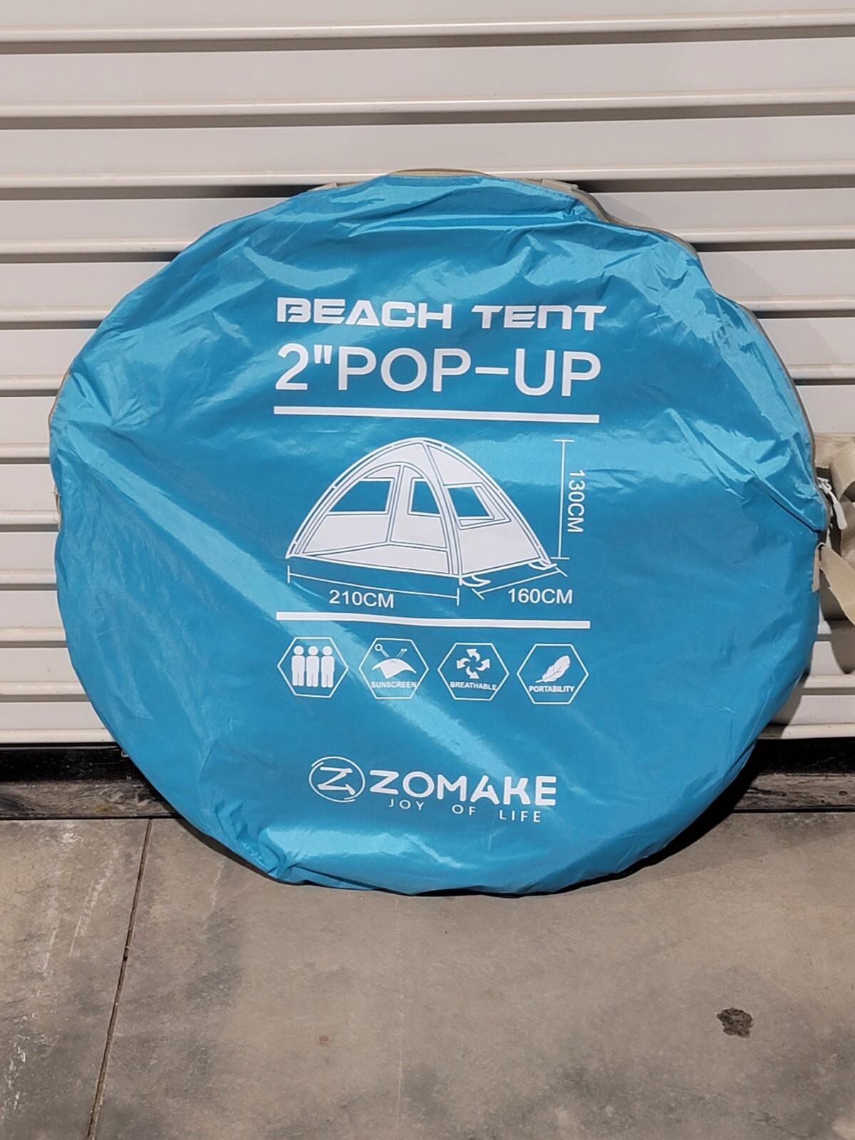 ZOMAKE BEACH TENT 2" POP UP TENT Beach Canopy Sun Shelter Large 3 Person