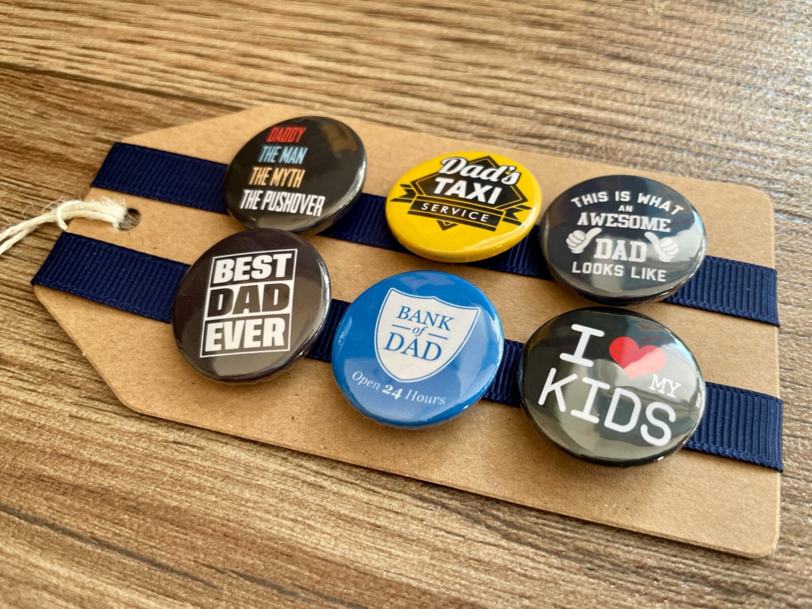 Dad, Daddy, Papa, Fathers Day, Best Dad Ever, Dads Taxi - Button Pin ...