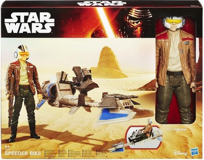 Star Wars Force Awakens Speeder Bike Poe Dameron Action Figure
