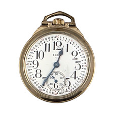 ELGIN 1870S 10K GOLD FILLED USA 21J 9A POCKET WATCH 51MM CASE 95.1GR 4006
