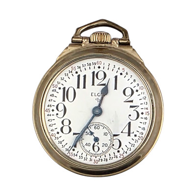 ELGIN 1870S 10K GOLD FILLED USA 21J 9A POCKET WATCH 51MM CASE 95.1GR #4006