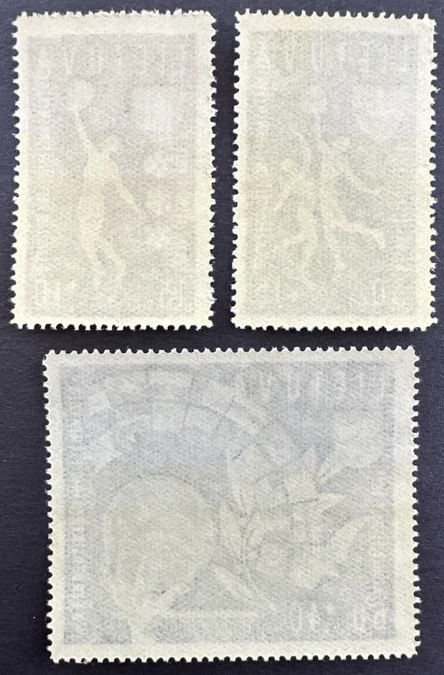 Lituania 1939 Sc# B52-B54 Conjunto de 3 estampillas como nuevas MNH OG campeonatos de baloncesto Foto 2 de 2