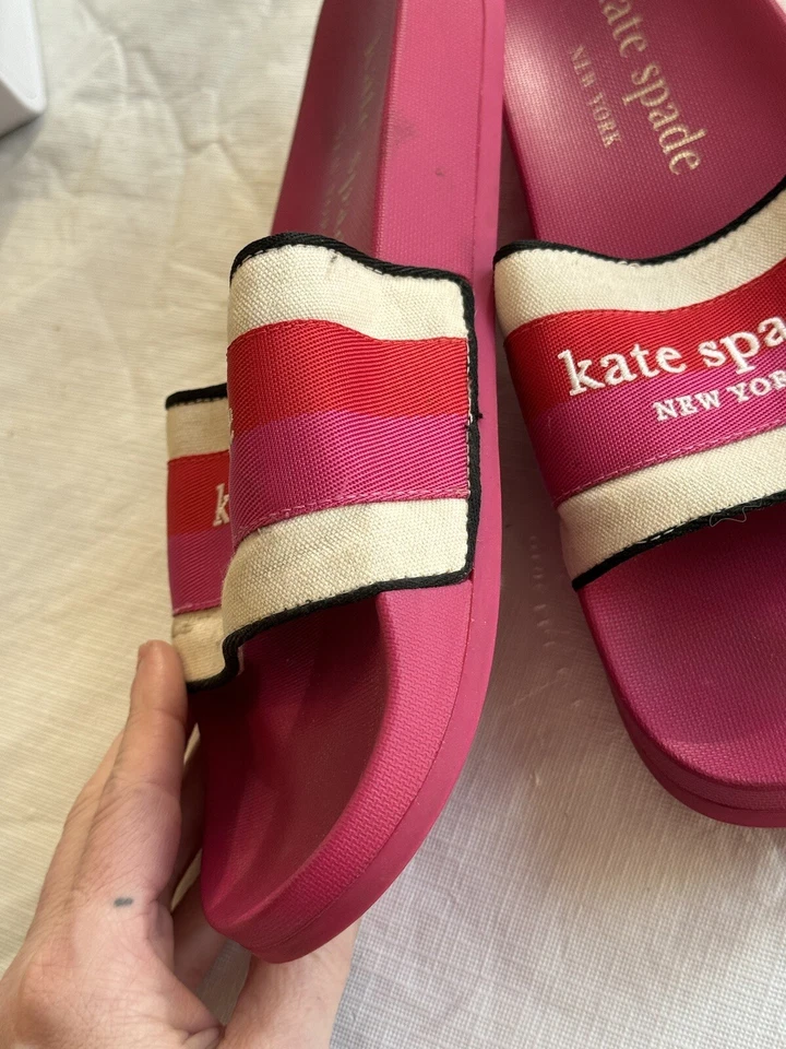 Сандалии-шлепанцы Kate Spade Buttercup праздничные розовые/фамильные помидоры размер 9B - Изображение 2 из 4