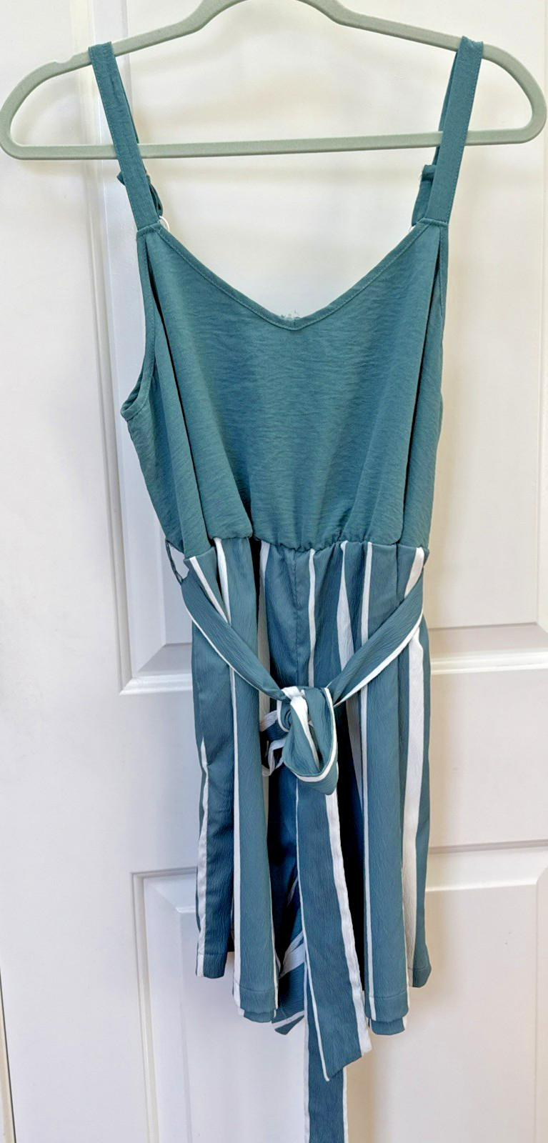 Bloomchic Striped Patchwork Belt Pocket Cami Romp… - image 3