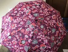 VERA BRADLEY BLOOM BERRY COMPACT ONE TOUCH UMBRELLA W/MATCHING SLEEVE NWT