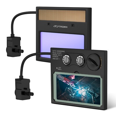 TRQWH Solar Welding Lens Auto Darkening True Color 2 Arc Sensor Shade 4/9-13