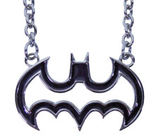 Vintage Batman Black Necklace Original Cosplay Costume Pendant Comics Dog Tag