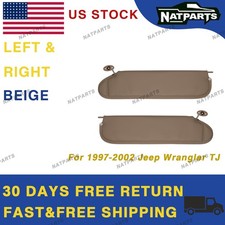 97-02 Jeep Wrangler Tj Pair Beige Side Sun Visor 5ep35 Rk5ae 5ep34 Rk5ae
