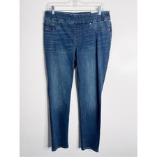 Chico's Blue Pull On Jeggings Stretch Size 6 Chico's 0.5 Minimalist Casual