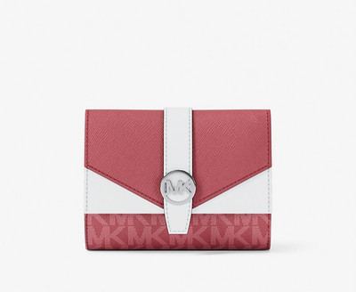 Michael Kors Greenwich Medium Signature Logo Trifold Wallet