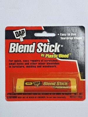 DAP Blend Stick by PlasticWood White .43oz Wood Filler Furniture Repair Crayon