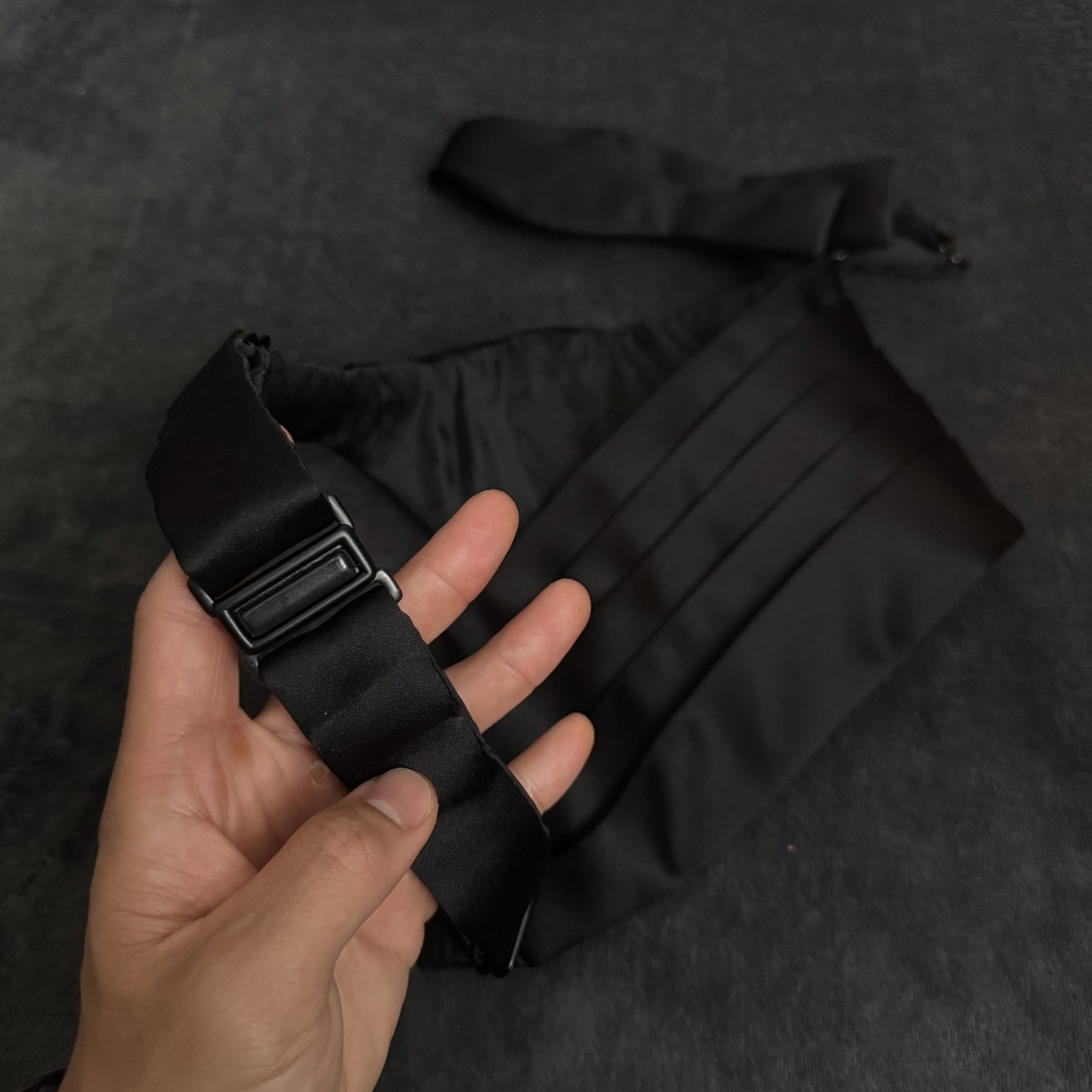 Robert Talbott Protocol Formal Black Bow Tie & Cu… - image 3