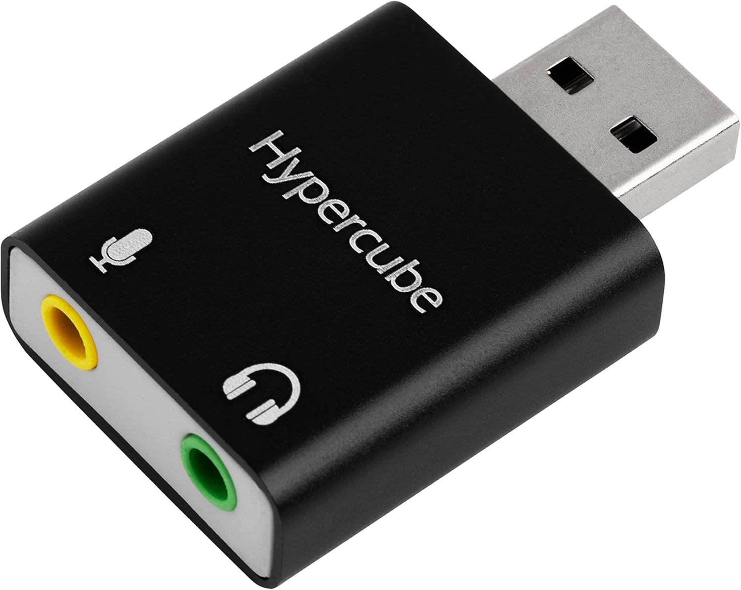 Hypercube USB to 3.5mm, double Jack Audio Adapter, Headphone Microphone USB Aux