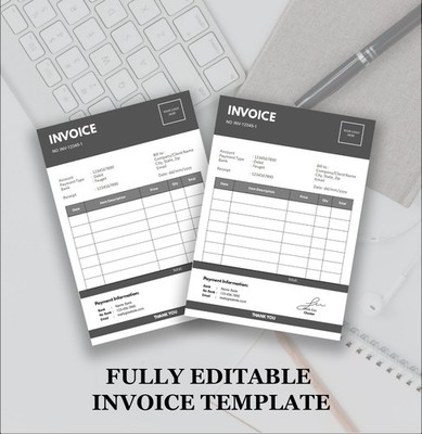 Editable Invoice Template For MS WORD Invoice word Template For Small Business