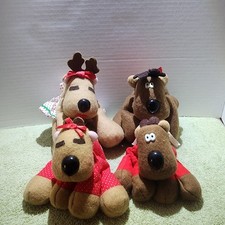 Vintage Hallmark Rodney the Reindeer Family Plush Stuffed Animal Christmas Lot 4