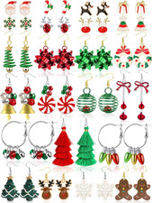 23 Pairs Christmas Earrings for Women Xmas Holiday Dangle Earrings Christmas Stu