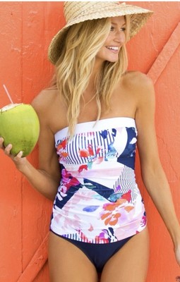 Hapari Nautabloom Women's Bandeau Tankini Top M NWT Halter