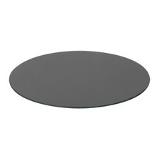 1x Black 30cm Round Glass Chopping Board Kitchen Cutting Worktop Saver