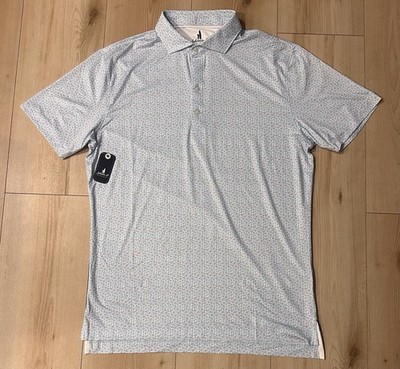 Johnnie-O Mens MEDIUM Four Leaf Kona Featherweight Performance Polo Shirt - M