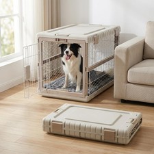 Collapsible Dog Crate W/ Bed Mat 36'' Dog Kennel for Large Dogs