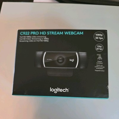 Logitech C922 Pro Stream Webcam - Schwarz - Nagelneu und versiegelt
