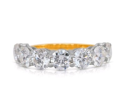 Traum Halb Eternity Diamantring Mit 3.63 Carat In 750er Gold
