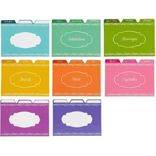 24 Set 4x6 inch Recipe Card Dividers for Kitchen Organization Index Box