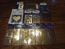 New  BRASS EMBOSSING STENCILS LOT OF 14  American Traditional / Plaid Makers