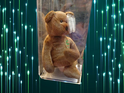 TY BEANIE BABY BILLIONAIRE 1 KOREAN BEAR, SIGNED BY TY, AUTHENTICATED MWMT MQ
