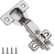 Furniware 35mm Cabinet Hinges 110° Slide-On Full Overlay Kitchen Door 2 Pack
