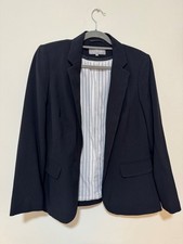 M S Woman Black Tailored Blazer Jacket Women's Single Button Office Career