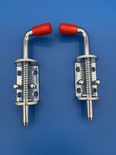 2 Pcs Trailer Spring Latch Pin, 1/2 Inch Barrel Bolt Spring Loaded Silver Latch