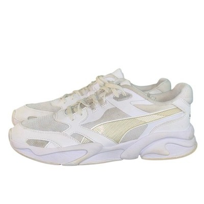 Puma Orkid White Silver Chunky Sneakers Mens 9 Low Top Running Shoes 375999-02