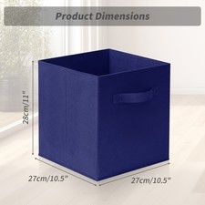Set of 2/4/6 Storage Cube  Fabric Foldable Collapsible Storage Box Basket