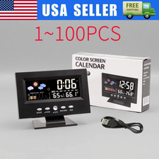 LED Digital Alarm Clock Snooze Calendar Therm...