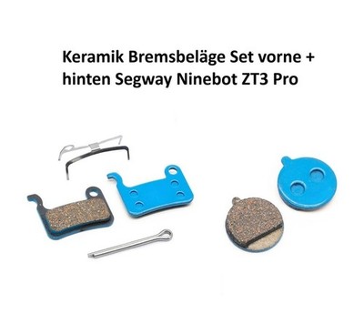 Keramik Bremsbeläge Set vorne + hinten Segway Ninebot ZT3 Pro Scheibenbremse