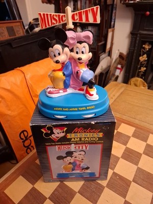 Vintage 1980er verpackt Walt Disney Co. Mickey & Minnie Mouse Tronics AM Radio