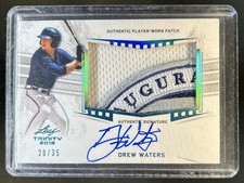 2019 Leaf Trinity Drew Waters Patch Auto Spectrum Platinum HoloFoil #/35