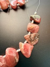 Rhodochrosite gemstone smooth nugget beads size 24-12 mm 8 Inches Strand BA-37