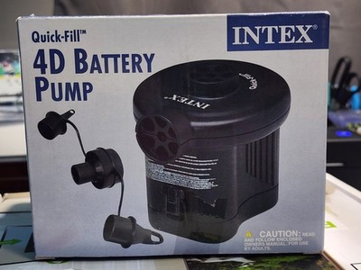 Intex Quick-Fill 4D Battery Pump Air Pump for Inflatables Pool Mattress