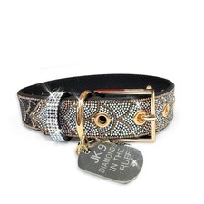 Jacqueline Kent Midnight Mermaid Crystal Dog Collar-Medium