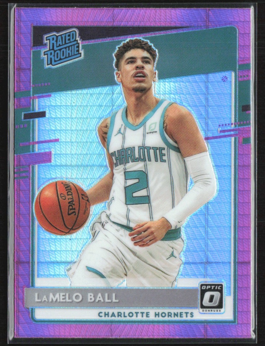 LaMelo Ball 2020-21 Donruss Optic Pink Hyper Prizm RC #153 Charlotte Hornets