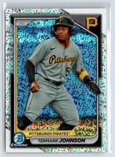 2024 Bowman Chrome Termarr Johnson Speckle Refractor Pirates 
