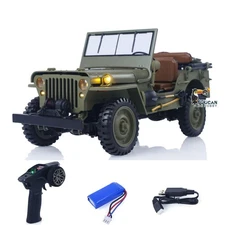 HG 1/14 4x4 Electric Military Truck HG4 58 Convertible RC Off Road Vehicle Light