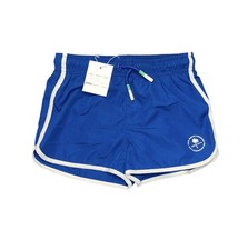 Zara Blue White Athletic Lined Short Shorts Stretch Pull On Girls NWT 4 Palm
